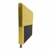 Cabeceira Dama 1,40 Cm Cama Box Casal Suede Amarelo - 4