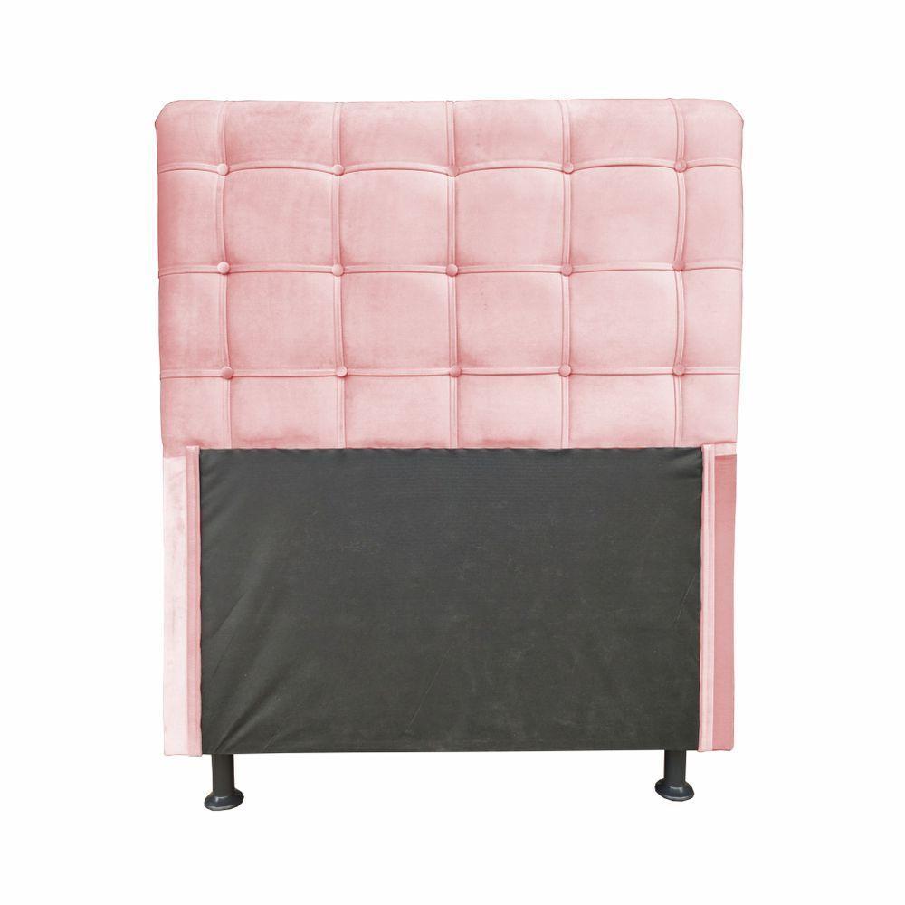 Cabeceira Dama 1,00 Cm Cama Box Solteiro Suede Rose - 1