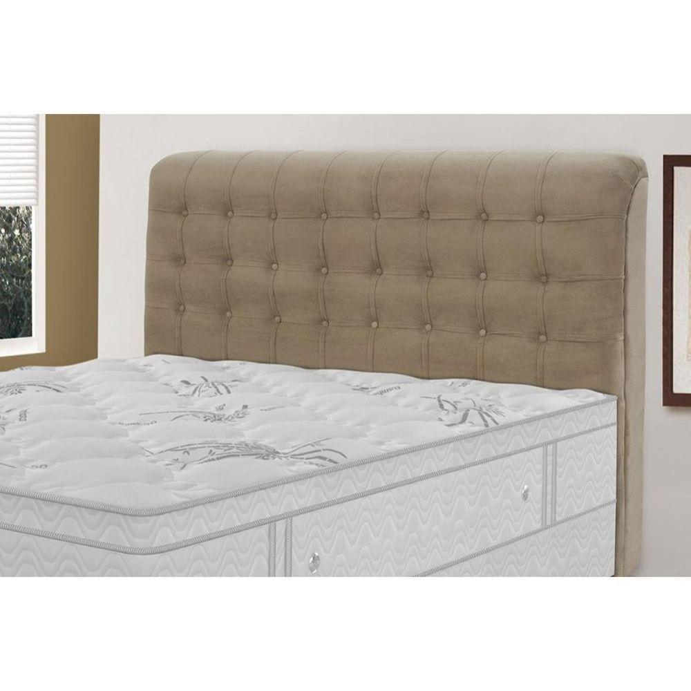 Cabeceira Dama 1,60 Cm Para Cama Box Queen Suede Bege - 2