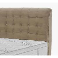 Cabeceira Dama 1,60 Cm Para Cama Box Queen Suede Bege - 3