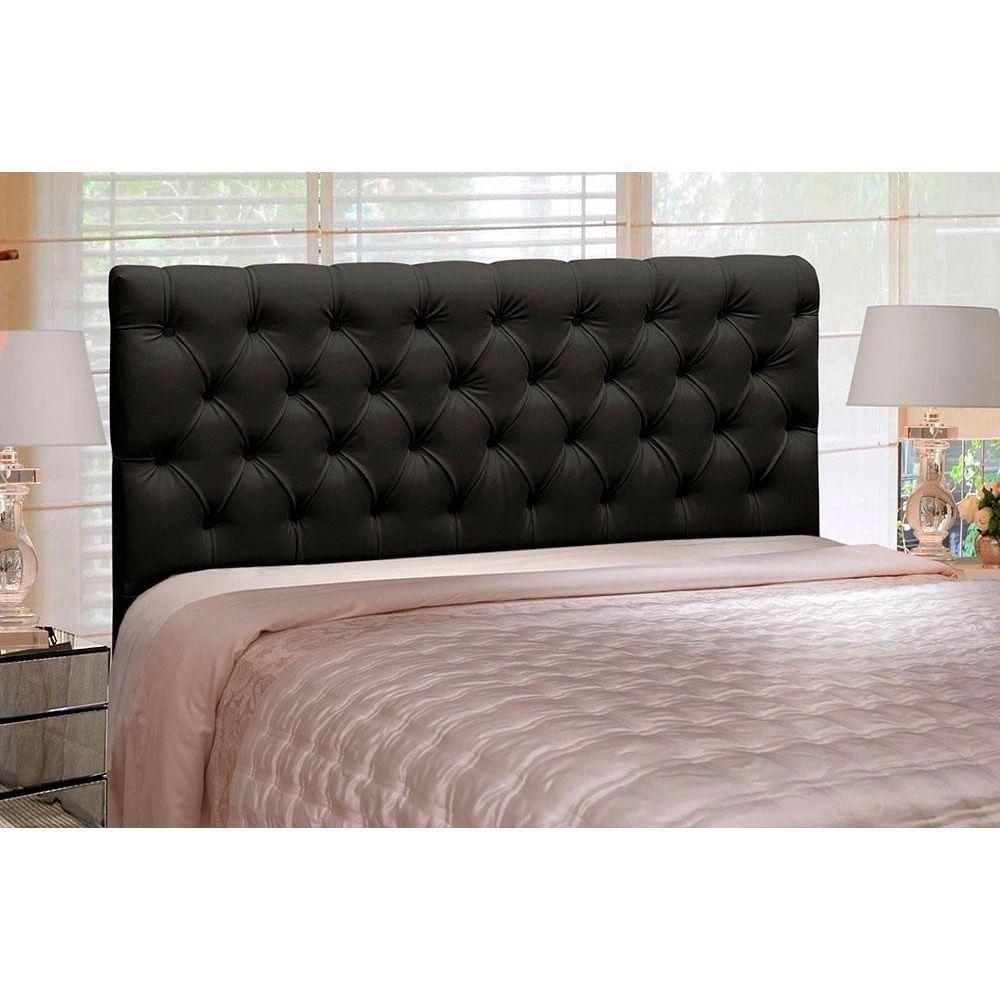 Cabeceira Cristal 1,40 Cm Cama Box Casal Corino Preto - 3