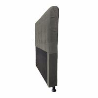 Cabeceira Dama 1,00 Cm Cama Box Solteiro Suede Grafite - 3