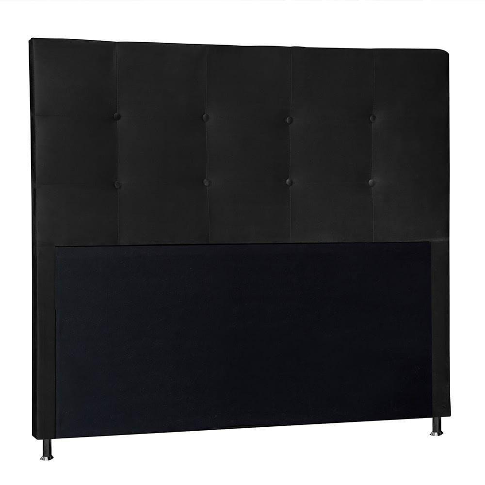 Cabeceira Berlim 90cm Cama Box Solteiro Suede Preto - 1