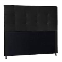 Cabeceira Berlim 90cm Cama Box Solteiro Suede Preto - 1