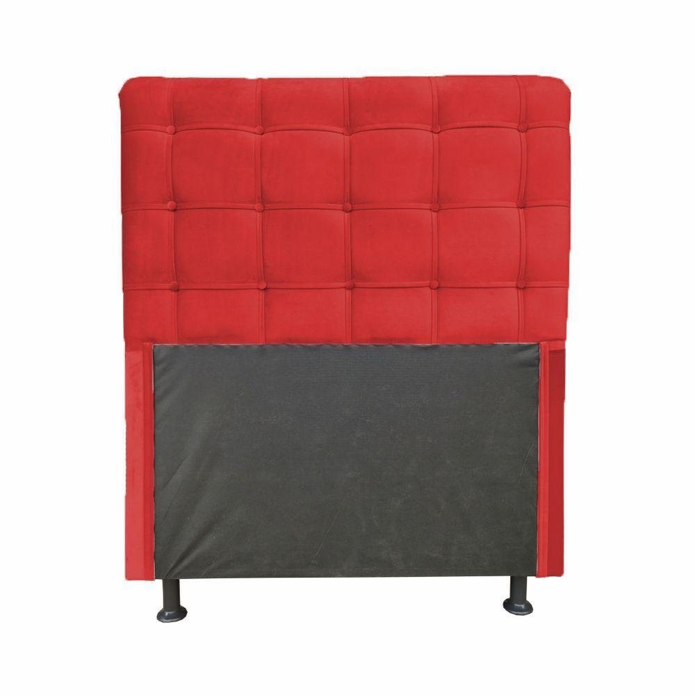 Cabeceira Dama 1,40 Cm Cama Box Casal Suede Vermelho - 1