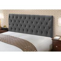 Cabeceira Cristal 1,95 Cm Cama Box King Size Suede Cinza - 6
