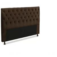 Cabeceira Cristal 1,60 Cm Para Cama Box Queen Suede Marrom - 1