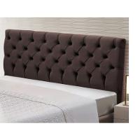 Cabeceira Cristal 1,60 Cm Para Cama Box Queen Suede Marrom - 2