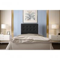 Cabeceira Atenas 90 Cm Cama Box Solteiro Suede Preto - 3