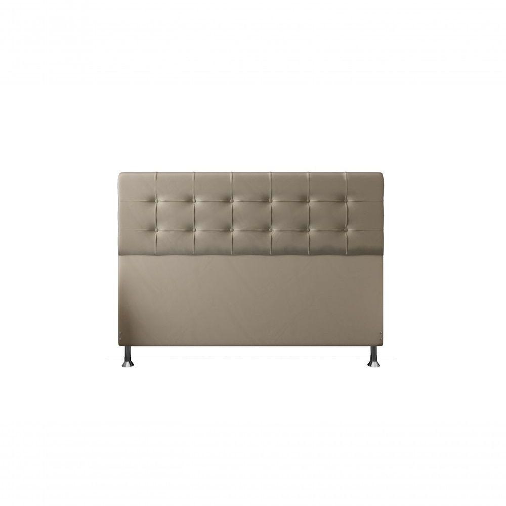 Cabeceira Atenas 1,95 Cm Cama Box King Size Suede Bege - 1