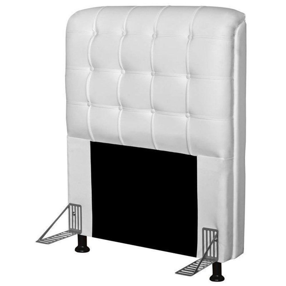 Cabeceira Dama 1,00 Cm Cama Box Solteiro Corino Gelo - 1