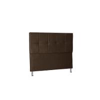 Cabeceira Lisboa 1,95 Cm Cama Box King Size Suede Marrom - 1