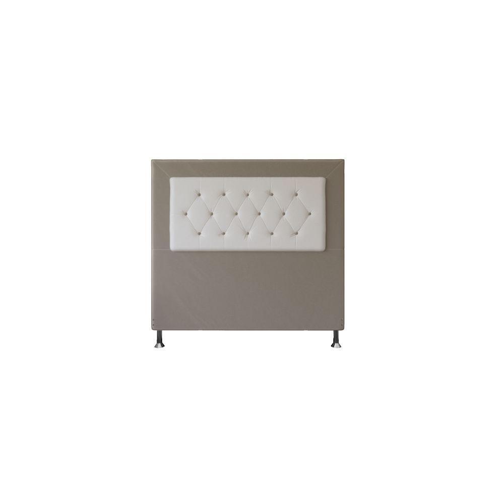 Cabeceira Havana 1,40 Cm Cama Box Casal Suede Bege - 1