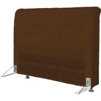 Cabeceira Dama 1,95 Cm Cama Box King Size Suede Marrom - 1