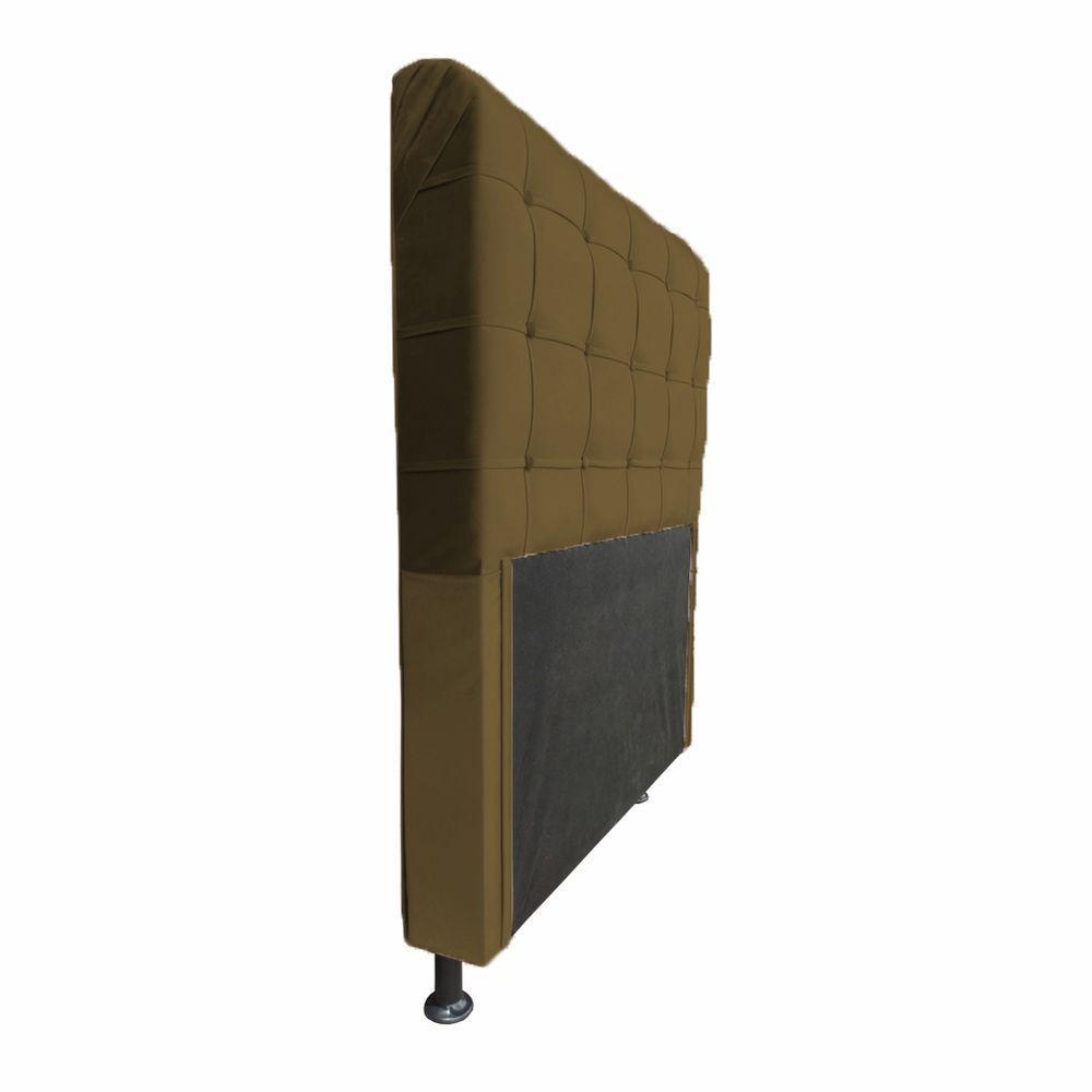 Cabeceira Dama 1,40 Cm Para Cama Box Casal Suede Marrom - 2