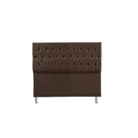 Cabeceira Madrid 1,40 Cm Para Cama Box Casal Suede Marrom - 1