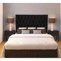 Cabeceira Paris 1,40 Cm Para Cama Box Casal Suede Preto - 3