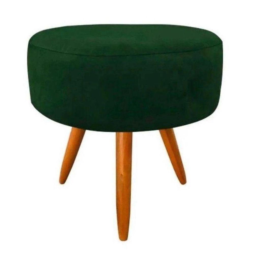 Kit 2 Poltronas Opalas Com Puff Redondo Suede Verde - 3