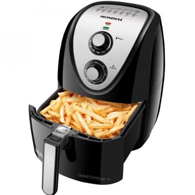 Fritadeira Elétrica Mondial Air Fryer 5 Litros Afn-50-bi Preto/inox 220v