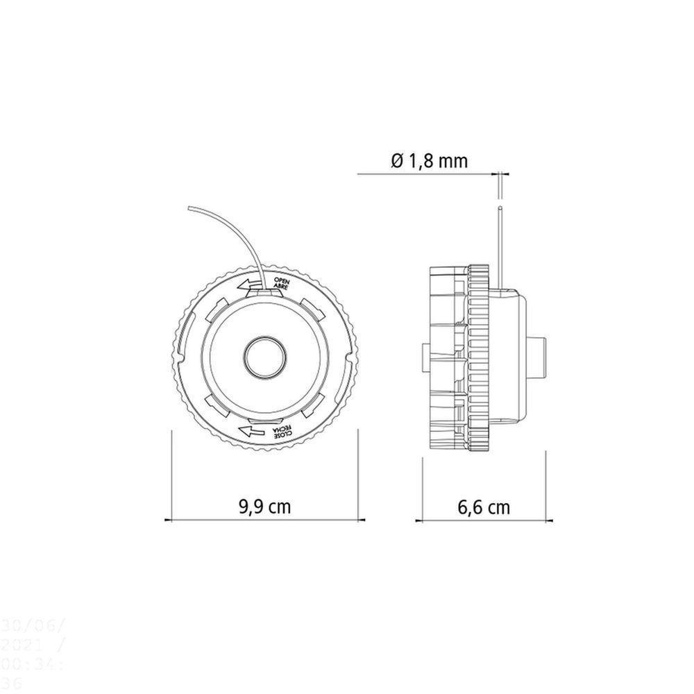 Kit Para Aparador De Grama Tramontina Com Tampa Do Carretel, Mola E Carretel Tramontina - 4