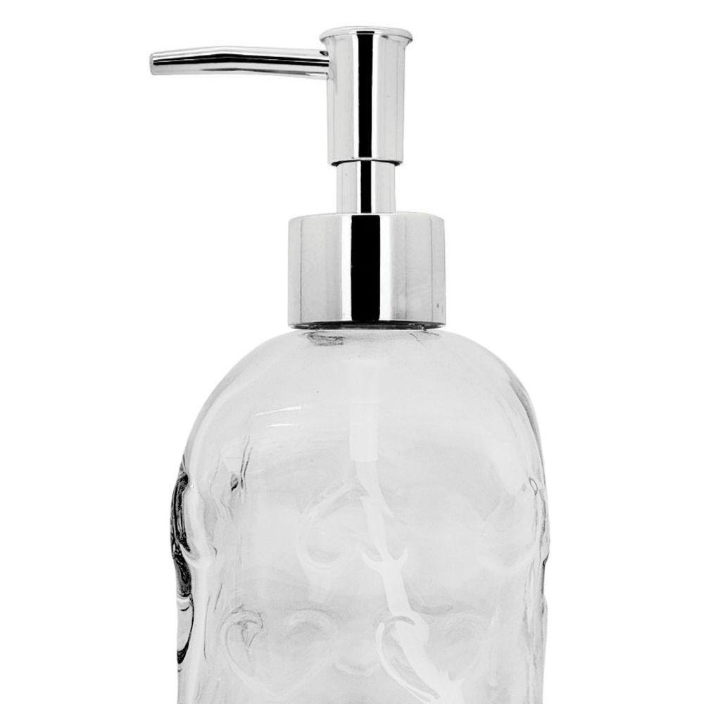 Jogo Lavabo Porta Sabonete Líquido Vidro Clear 500ml 2 Unidades - Tuut - 4