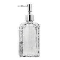 Saboneteira Porta Sabonete Líquido Vidro Clear Prime Listras 500ml - Tuut - 1