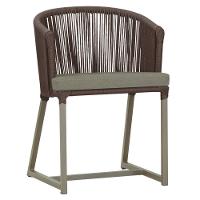 Cadeira De Jantar Noronha Alumínio Fendi E8 Trama Original Marrom - 1