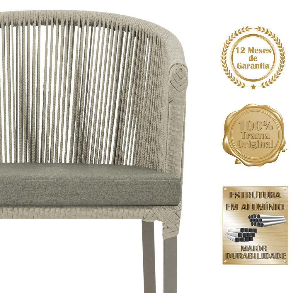 Cadeira De Jantar Noronha Alumínio Fendi E8 Trama Original Rami - 5