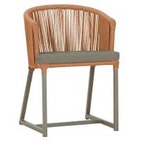 Cadeira De Jantar Noronha Alumínio Fendi E8 Trama Original Terra Cota - 1