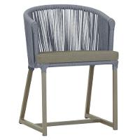 Cadeira De Jantar Noronha Alumínio Fendi E8 Trama Original Prata - 1