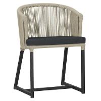 Cadeira De Jantar Noronha Alumínio Preta E11 Trama Original Rami - 1