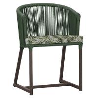 Cadeira De Jantar Noronha Alumínio Marrom E5 Trama Original Verde - 1