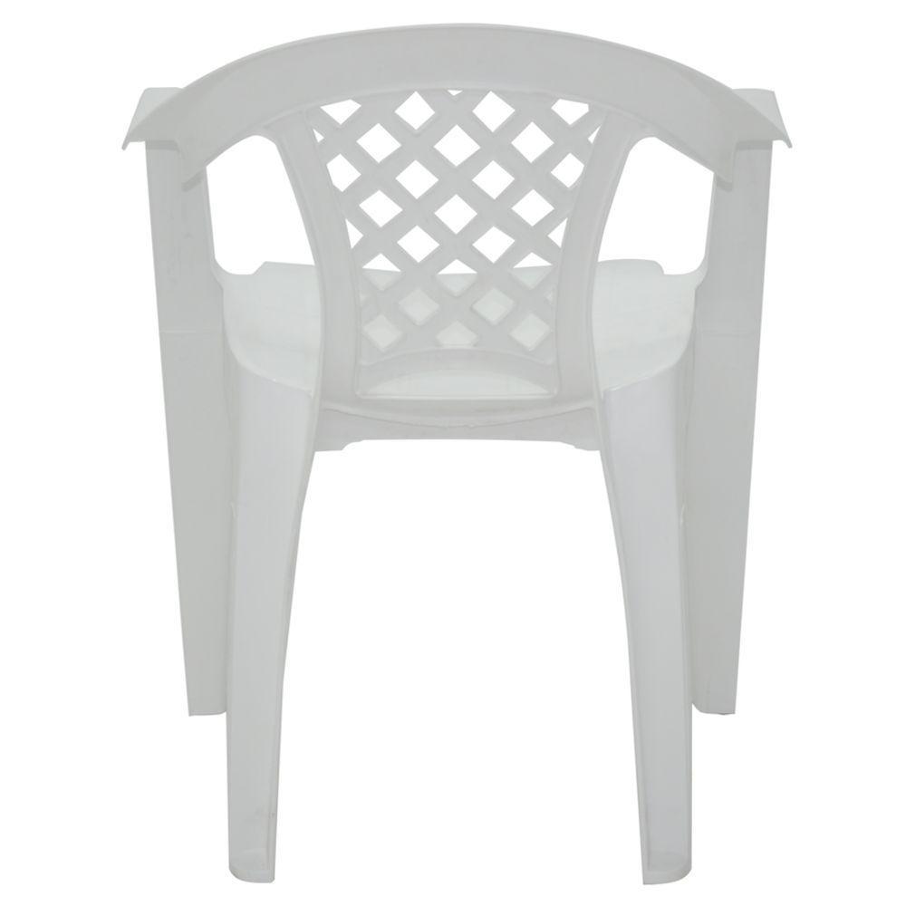Cadeira Com Braços Em Polipropileno Branco Tramontina Iguape Basic - Tramontina - 6