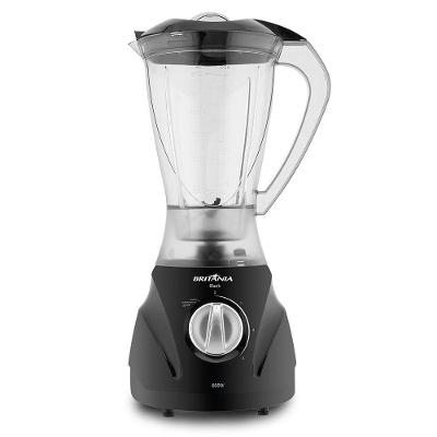 Liquidificador Britânia Diamante Black 600W 2,1L 3 Velocidades com Função Pulsar Preto 220V