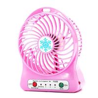 Mini Ventilador Portátil Mesa Usb Com 3 Velocidades Potente Rosa - 5