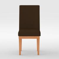 Cadeiras Estofada Com Base Suede Sala De Jantar Marrom - 4