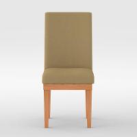 Cadeiras Estofada Com Base Suede Sala De Jantar Capuccino - 4