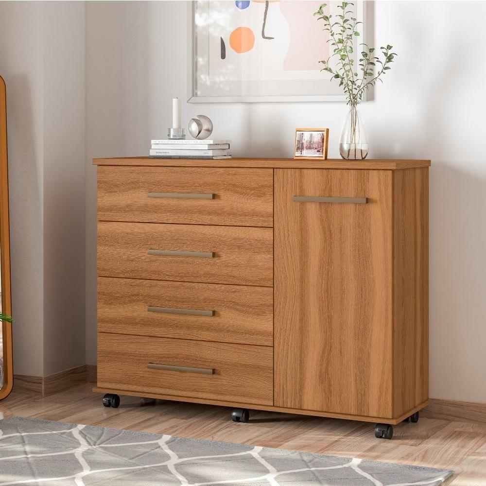 Cômoda 4 Gavetas 1 Porta Flora Amendola Touch Demóbile Amendola Touch - 1