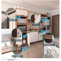 Coz Compacta 4 Peças Com Aéreos E Tampo Aspen Luciane Móveis Vanilla/beige - 5