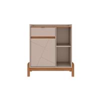 Aparador Bar Bari 1 Porta 1 Gaveta Com Pés De Madeira Maciça Off White cedro - 3