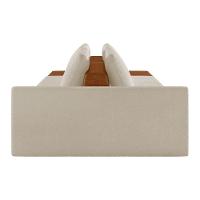 Sofá Ilha 3 Lugares Living 402cm Modulado Para Sala Lary Bouclê K01 - D'rossi Cor Bege - 3