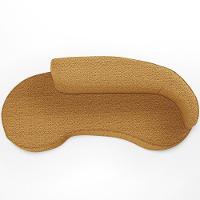 Sofá 3 Lugares Curvo Living Firenze Direito D02 Prime Bouclê Mostarda 210cm Pb-03 - 3