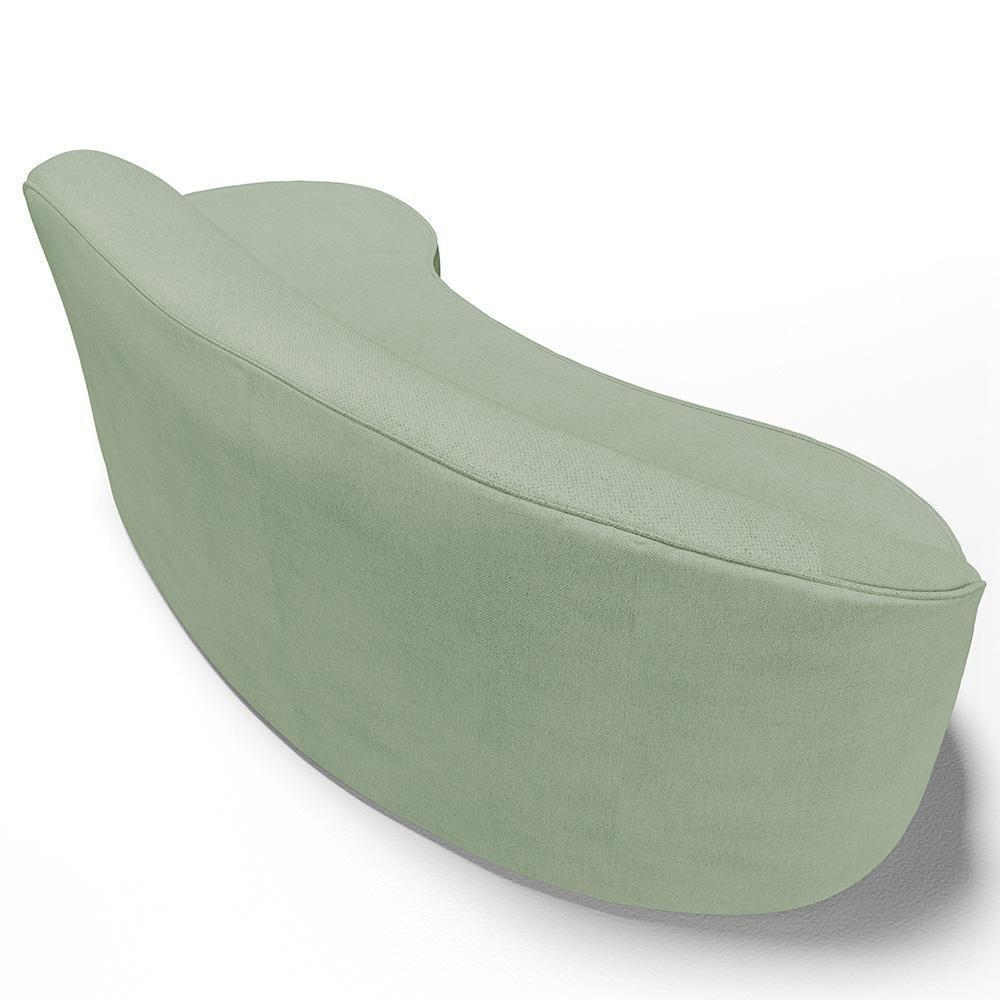 Sofá 5 Lugares Curvo Living Firenze Direito D02 Linho Verde 300cm D-477 - Lyam - 5