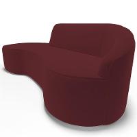 Sofá 3 Lugares Curvo Living Firenze Direito D02 Veludo Marsala 180cm C-278 - Lyam - 8