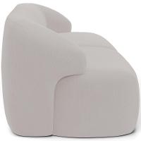 Sofá 3 Lugares Curvo Orgânico Living 250cm Barolo L06 Veludo Grafite - 2