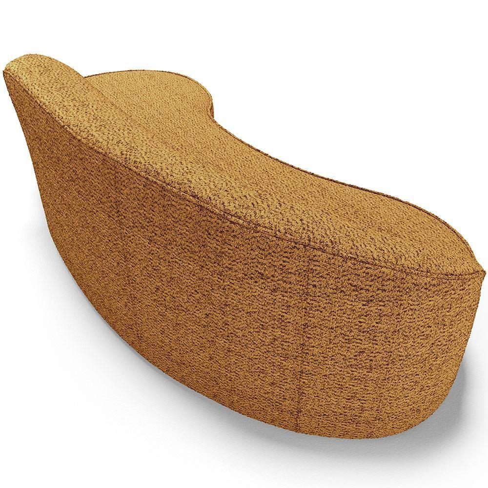 Sofá 4 Lugares Curvo Living Firenze Esquerdo D02 Prime Bouclê Mostarda 260cm Pb-03 - 2