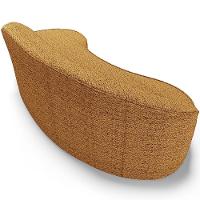 Sofá 4 Lugares Curvo Living Firenze Esquerdo D02 Prime Bouclê Mostarda 260cm Pb-03 - 2