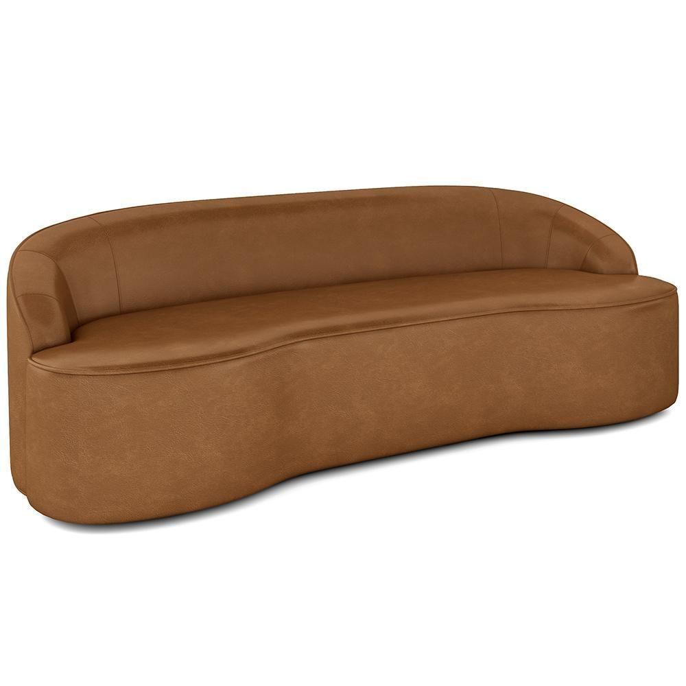 Sofá 4 Lugares Curvo Living Lótus D02 Couríssimo Whisky 230cm B-90 - 1