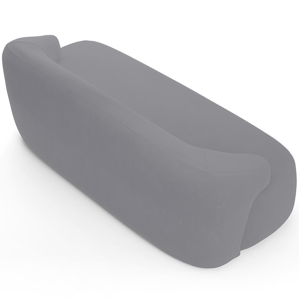 Sofá 2 Lugares Curvo Orgânico Living 150cm Barolo L06 Veludo Cinza - 4