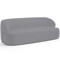 Sofá 2 Lugares Curvo Orgânico Living 150cm Barolo L06 Veludo Cinza - 1